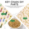 Keadic 136Pcs Gold Keychain Crafting Make Set Contains Colorful Tassels,