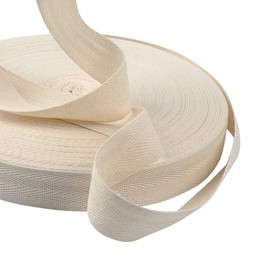 Bias Binding Tape for Sewing,50 Meters Cotton Twill Tape Webbing Tape Herringbone Sew Roll Tapes for Sewing Dressmaking Craft Dressmaking and DIY for Children,Natural Beige 2cm