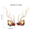 Bartosi LED Light Christmas Hair Clips Reindeer Antlers Xmas Hairpins