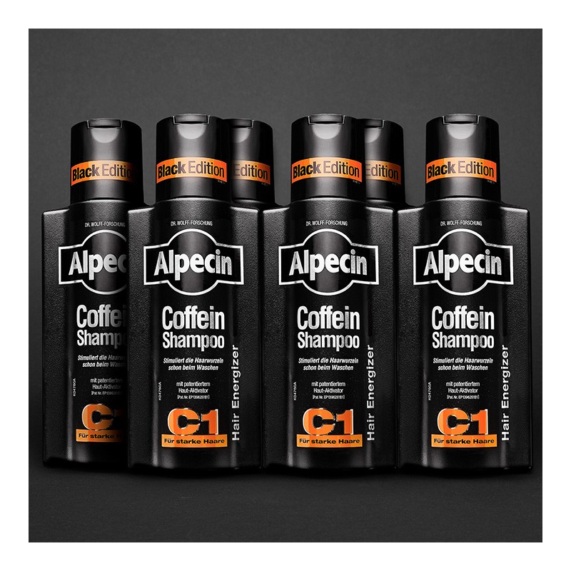 Alpecin Caffeine Shampoo C1 Black Edition 375ml 2 x Root