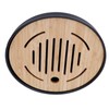 Bamboo Tea Tray, Portable Round Dry Tea Tray, Multifunctional Tea