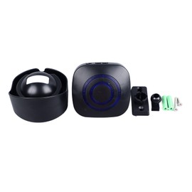 Motion Sensor Doorbell Black 38 Ringtones Wireless Door Entry Welcome Driveway Alert for Garage Walkway