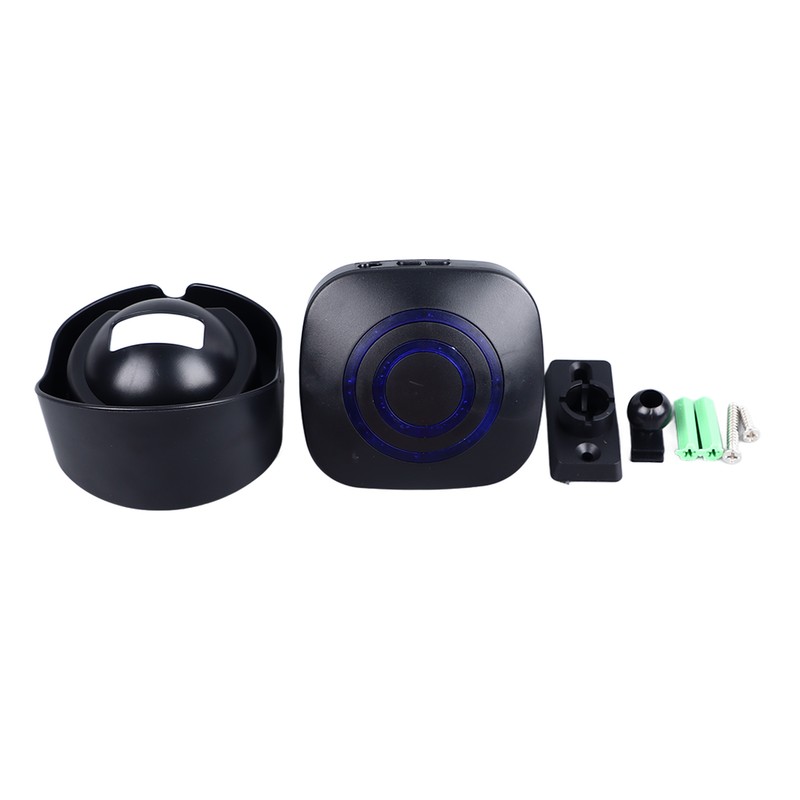Motion Sensor Doorbell Black 38 Ringtones Wireless Door Entry Welcome