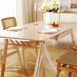 Umllpet Transparent Tablecloth, Transparent Table Film, PVC Transparent Table Protector, Tablecloth Film, Washable for Outdoor Garden Table Film, Protective Film for Furniture (100 x 180 cm)