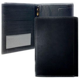 MOIRENTO Quality Hunter Leather Passport Holder - RFID Blocking Travel Wallet - 7 Card Slots, Water Resistant, Travel Document Organiser - Black Passport/ID/Credit Card Holder for Men/Women BLK