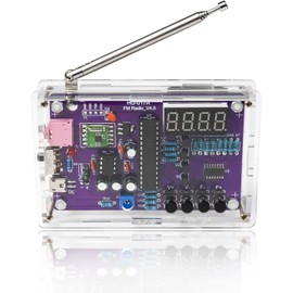 HSCLPM FM Radio Kit DIY Soldering Practice Kit with RDA5807 Module Auto Scan Store LCD Display Type-C for Beginners Adults