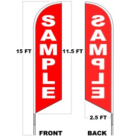 NEW USED TIRES Windless Swooper Flag Kit 15 Ft Tall Feather Banner Sign bb-h