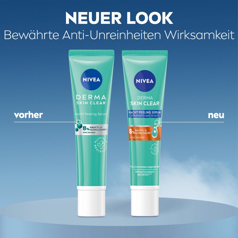 NIVEA Derma Skin Clear Night Exfoliating Serum, Face Care for