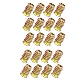 Pack of 20 Threaded Insert Wood, Tapping Screw Nut M5, Galvanised Screw Nuts High Hardness, Insert Thread Interface Tool Accessories, for Mounting Furniture Wood Furniture (M5 x 10 mm)