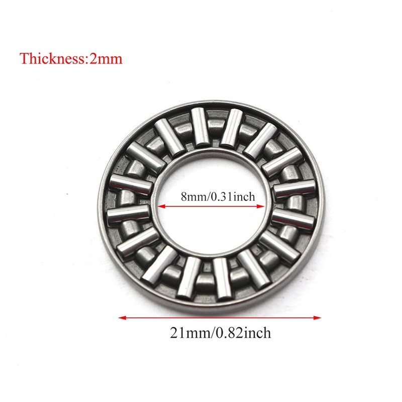 PZRT 2 Sets Thrust Needle Roller Bearings 8-21mm Thrust Needle