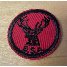 BOY SCOUTS 1953-1972 STAG 05-G RED MEDALLION PATROL PATCH RD RED TWIL