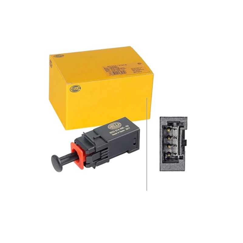 HELLA 6DD 014 395-001 Brake Light Switch - 4-pin connector