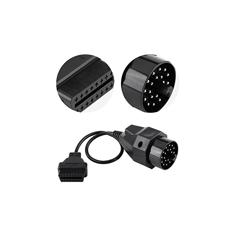 OBD2 Adapter Scanner Kabelstecker, Rund Diagnose OBD II Adapter -