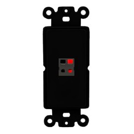 RiteAV 1 Port Speaker Rocker Insert Module Wall Plate [Black]