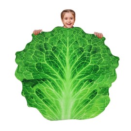 Alidamo Lettuce Throw Blanket Wrap Blankets Soft Premium Microfiber Fleece Novelty Gifts for Adult Kids Teens 60 inch