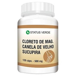 Status Verde - Cloreto Magnesio + Canela de Velho + Sucupira 500 Mg (120 Capsules) Plant Based