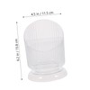 Angoily Transparent Compartment Pen Holder Makeup Brush Organizer Desktop Storage