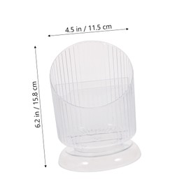 Angoily Transparent Compartment Pen Holder Makeup Brush Organizer Desktop Storage for Home Office Efficient Neat Storage Box for Craft Supplies Personal Items