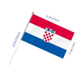 10 PCS Croatia Handheld Flag,8.5×5.5 Inch Croatia Flags Hand Held Banner For Indoor Outdoor Parade