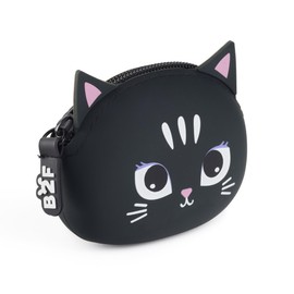 Back2Fun Uni Kinder Mondero Silicona Puppies Gatita B2f Reisezubehör-Brieftasche, Schwarz
