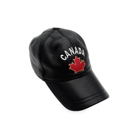 Canada Leather Baseball Cap, Maple Leaf Embroidery, Adjustable Black Golf Hat, Canada Souvenir, Canadian Gift