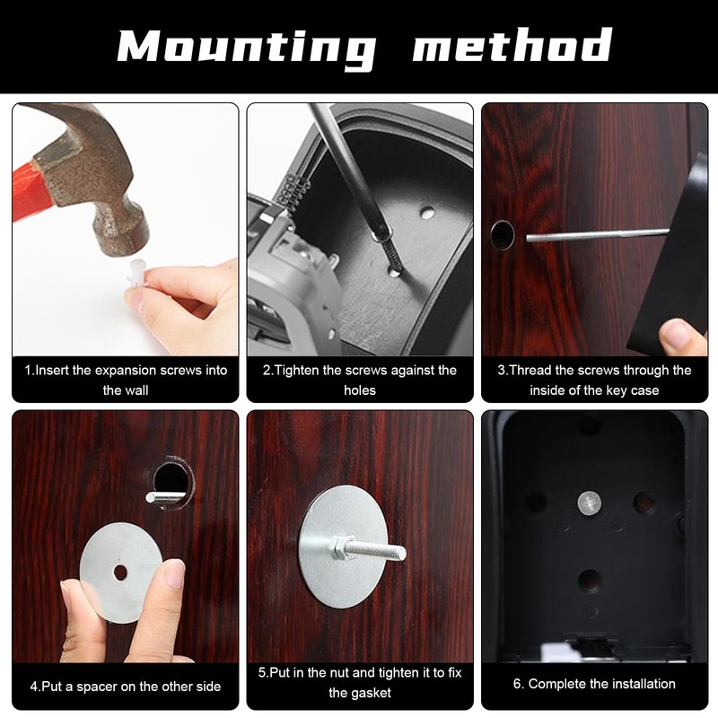 Jiujuda9 Key Safe Wall Mounted Outside, Key Lock Box Outdoor