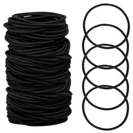 50PCS Hair Ties Black Hair Elastics Rubber Bands Soft Elastic Bands Hair Accessories No Crease Ponytail Holders for Baby Girls Infants Toddlers