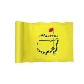 CoGolfing Augusta National Golf Flag Mini, 8x6 Inch, Double-Sided Silk-Screened, Fade-Resistant 420D Nylon, Ideal for Backyard Practice Putting Green, Yellow, 1-Pack