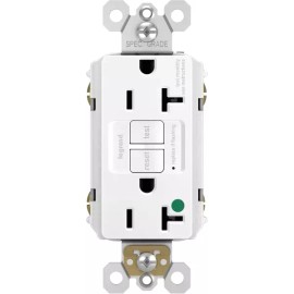 Legrand 르그랑 래디언트 2097HGW 20암페어 병원 등급 GFCI 자가 테스트 데코레이터 듀플렉스 아울렛 흰색(1개) LeGrand Radiant 2097HGW 20-Amp Hospital Grade GFCI Self-Test Decorator Duplex Outlet White(1-Pack)