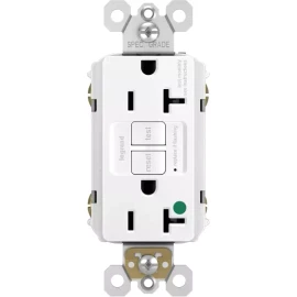 Legrand 르그랑 래디언트 2097HGW 20암페어 병원 등급 GFCI 자가 테스트 데코레이터 듀플렉스 아울렛 흰색(1개) LeGrand Radiant 2097HGW 20-Amp Hospital Grade GFCI Self-Test Decorator Duplex Outlet White(1-Pack)