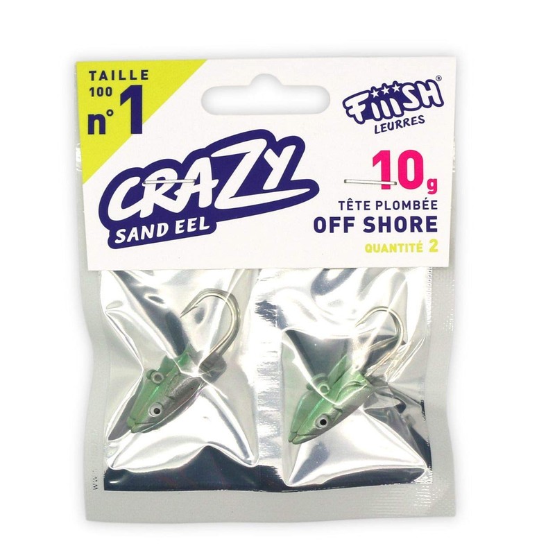 FIIISH - Crazy Sand EEL - 2 Jig Heads Off