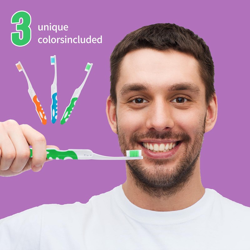 Portable Travel Folding Bristle Toothbrush, Outdoor Mountaineering Camping Medium Toothbrush