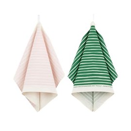 Marimekko Piccolo Tea Towel, Pack of 2, Green, Pink, White