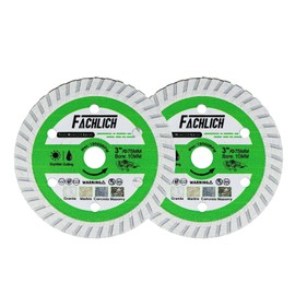 FACHLICH 3 inch Diamond Blade - Concrete Cut Off Wheel Granite Cutting Disc 2pcs 75mm for Concrete and Granite 3/8"(10mm) Arbor