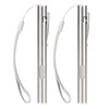 2Pcs Mini Flashlight Pocket Clip Stainless Steel ABS Rechargeable 600mAh