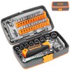 nutmanel Tool Set, Socket Spanner Set, 38 Pieces, Ratchet Box
