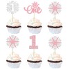 24 piezas de copos de nieve, un cupcakes, copos de