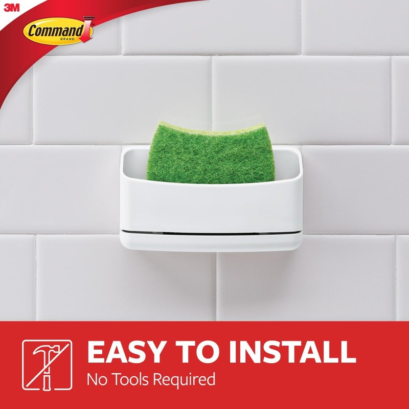 Command Under Sink Sponge Caddy, Total 2 Sponge Holders with