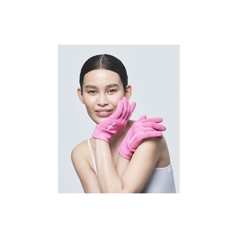 PURECODE Moisturizing Gel Gloves for Dry Skin, S-M (Pink)