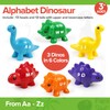 kizh Matching Dinosaur Toys,Double-Sided Alphabet Learning Toy,Fine Motor Toys,ABC Alphabet