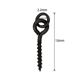 Ruiwaer 20PCS Black Swivel Screws Fishing Lures Screws Pop Up Peg Crank Baits Holder Screw Eyes Fishing Up Bait Fishing Bait Screw Pop Up Peg Crank Baits Holder Screw Eyes