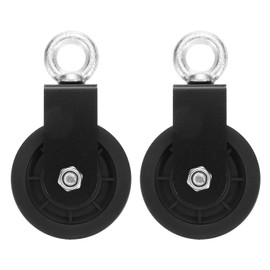 PATIKIL 2Pcs Cable Pulley Rotation Traction Wheel 3.54 in/90mm Silence Detachable Cable Pulley 360 Rotation for Pulley System Gym Equipment Lifting Block Clothesline DIY Projects