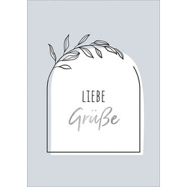 Herzenspost - Postkartenset: 18 Glückwunschkarten mit Silberprägung