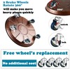 3 Packs 18” Metal Plant Caddy with Wheels Extra-large Rolling