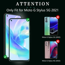 Pokolan [3-Pack] Screen Protector for Motorola Moto G Stylus 5G (2021) Tempered Glass, Anti Scratch, 9H Hardness, Bubble Free, Easy to Install, HD Clear, Touch Sensitive