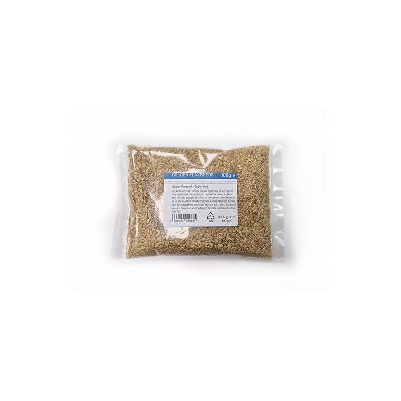 Golden Flaxseeds - 100g - Superfoods - Linseeds - High