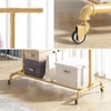 FONECHIN Industrial Pipe Clothing Rack, Heavy Duty Metal Clothes Rack