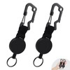 LLFYXM Retractable Keyring Keychain, 2 Pack Retractable Lanyard Extendable Key