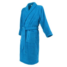 Celodoro Bathrobe for Men and Women, Pure Cotton, blue