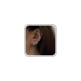 Cybche Ball Ear Jackets Earrings Silver Ball Stud Earrings Round Ball Earrings Ball Bead Ear Climber Earrings Ball Front Back Earrings Jewelry for Women